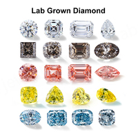 Pierre précieuse moissanite taille coussin, non montée, pour la création de bijoux, effet de jeu de couleurs et d'étincelles, créée en laboratoire