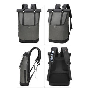 Sac à dos à enroulement personnalisé en cuir Oxford Sac à dos à enroulement pour ordinateur portable Capacité Sac à dos à roulettes pour hommes - Product Image 2