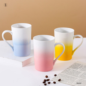 Tasses en céramique Fengxi à dégradé de couleurs 301-400ml, impression sérigraphique, tasses pour couples, pour cadeaux DB0949 - Product Image 5