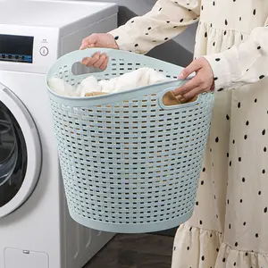 Wholesale New Design Plastic Laundry Bakset Washable Laundry Hamper For Clothes Storage