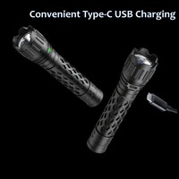 Lampe torche LED professionnelle GQ, indice de protection IP67, 1000 lumens, lampe torche tactique haute puissance rechargeable avec corps en alliage d'aluminium