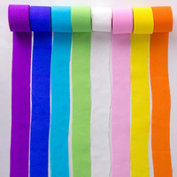 Décorations de fête DIY écologiques en papier crépon de couleur vive, rubans en papier crépon froissé pour mariage, remise de diplôme