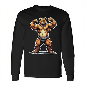 Camiseta de manga larga Muscle Bear con diseño vintage de Leather Pride Gay Daddy - Product Image 2