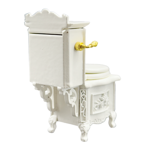 Casa de muñecas <span class=keywords><strong>miniatura</strong></span> victoriana inodoro de madera DIY - Product Image 3
