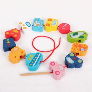 Juego de Bloques de Madera para Habilidades Motoras Finas, Regalos de Cumpleaños, Clasificación de Formas y Colores, Juego de Enhebrar Cuentas - Product Image 6