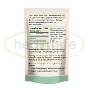 Suplemento Healthife, Colágeno Hidrolizado Multi-Proteína, Péptidos de Colágeno Hidrolizados <span class=keywords><strong>en</strong></span> <span class=keywords><strong>Polvo</strong></span> para Bebida, para Belleza, Cabello, Uñas y Piel - Product Image 2