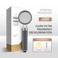 Pommeau de douche haute pression avec filtre ; Modèle de base, équipé de filtre PP et de cartouche filtrante, personnalisable avec parfum VC et ACF