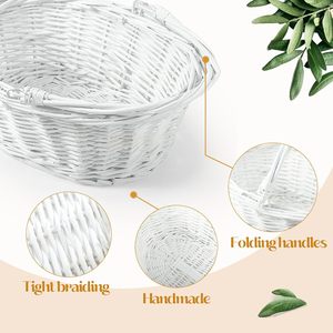 Cestas de Regalo Pequeñas al por Mayor, Cestas Blancas para Bodas, Cestas para Regalos de Niñas de las Flores, Paquete o Cesta de Almacenamiento para Vender Regalos - Product Image 4