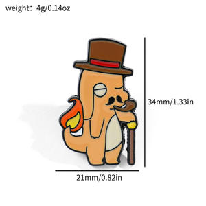 Мультяшный креативный детектив, брошь из сплава, металлический значок с цифровой гравировкой и нанесением покрытия на заказ - Product Image 6