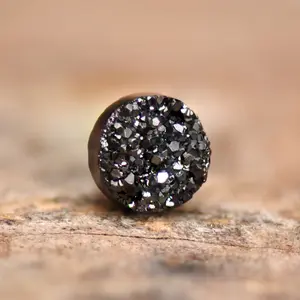 Grosir 6Mm 8Mm 10Mm Non Tindik Perak Biru Hitam Kristal Cluster Kristal Magnetik Stud Earrings untuk Pria Perhiasan