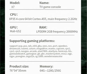X7 Mới Nhất 4K Retro Giao Diện Điều Khiển Cắm Và Chơi Trò Chơi Thanh Giao Diện Điều Khiển Với Có Thể Sạc Lại Gamepad Bộ Điều Khiển Mini Retro Trò Chơi Video Giao Diện Điều Khiển - Product Image 6
