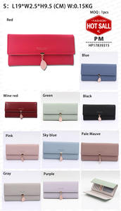 2023 Xiaoqing Novice, <span class=keywords><strong>cartera</strong></span> larga para mujer con cierre de cremallera, colgante de hoja suave de PU japonés y coreano, bolso con forro de poliéster - Product Image 2