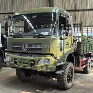 รถบรรทุกขนส่งสินค้าดองเฟิง EQ2163G ใหม่ เครื่องยนต์ดีเซล ขับเคลื่อน 4 ล้อ สำหรับงานออฟโรด พร้อมที่บรรทุกคน  มีหลังคาผ้าใบ  เบาะพับได้ - Product Image 1