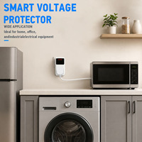 Protecteur de tension numérique automatique, protection contre les surtensions et les fuites, 5 KVA, monophasé, AC 220V, 16A, prise EU pour réfrigérateur