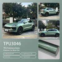 Film de protection pour voiture TPU brillant vert Francesca, résistant aux rayures, installation à l'état humide, épaisseur 7,5 MIL, qualité américaine, pour voitures de course