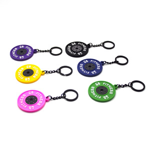 Tùy chỉnh phòng tập thể dục Juno sáng tạo cao su <span class=keywords><strong>PVC</strong></span> tấm bội móc khóa nhựa Móc Chìa Khóa acssesoriess túi quyến rũ - Product Image 4