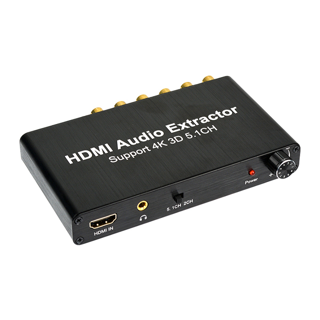 hdmi to 5.1 Analog Audio Converter 4k 60hz hdmi Audio Extractor Support 5.1CH 2CH 3.5mm Headset Jack Output