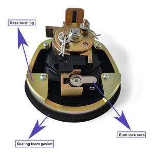 黒色のT型ハンドルロック、ユーロキーシリンダー、メカニカルホエールテールラッチ、2つのキー付き、ツールボックス、トラック用、耐久性のある亜鉛合金パドルロック - Product Image 4