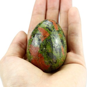En gros toutes sortes de oeuf de pierre, 49x38mm en cristal de jade en pierre semi-précieuse boule d'oeuf décoration - Product Image 4