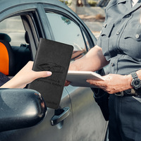 Registro de coche y titular de la tarjeta de seguro Auto caja organizador documento cartera Manual carpeta vehículo compartimento licencia