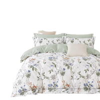 Parure de lit de luxe en coton, imprimée sur mesure, tissage simple 400TC, motifs écologiques pour la maison et les mariages
