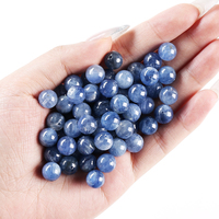 Perles rondes en kyanite naturelle brésilienne 5A, 7-16 mm, bleu intense, polies, pour la fabrication de bijoux, bracelets et colliers DIY