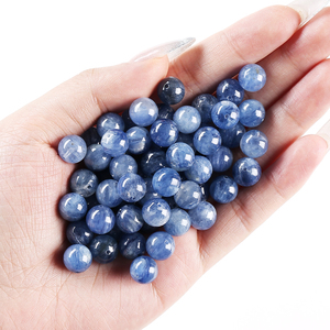 Perle Rotonde di Cianite Naturale Brasiliana 5A, 7-16mm, Blu Intenso, Lucidate, per Creazione di Bracciali e Collane Fai-da-Te - Product Image 1