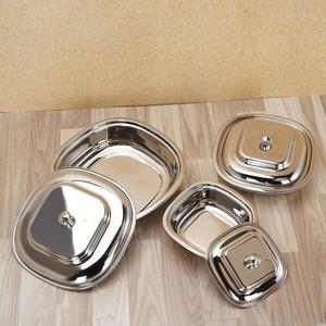 Bandeja de Servicio Duradera de Acero Inoxidable con Tapa de Domo para Restaurantes y Banquetes - Product Image 4