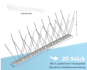 Kit Dissuasore per Uccelli <span class=keywords><strong>in</strong></span> <span class=keywords><strong>Acciaio</strong></span> Inossidabile: Dissuasori a Punta per Piccioni <span class=keywords><strong>e</strong></span> Uccelli, Repellente per il Controllo dei Parassiti - Product Image 4