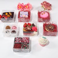 Boîte cadeau pliable en PVC transparent avec design écologique, étui de rangement et de présentation réutilisable pour autocollants et travaux manuels
