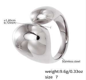 <span class=keywords><strong>Anillo</strong></span> <span class=keywords><strong>de</strong></span> <span class=keywords><strong>Pareja</strong></span> <span class=keywords><strong>en</strong></span> Forma <span class=keywords><strong>de</strong></span> Gota <span class=keywords><strong>de</strong></span> Acero Inoxidable Simple y Elegante para Mujer, Joyería <span class=keywords><strong>de</strong></span> <span class=keywords><strong>Promesa</strong></span> <span class=keywords><strong>de</strong></span> Boda, Regalo Dorado - Product Image 5