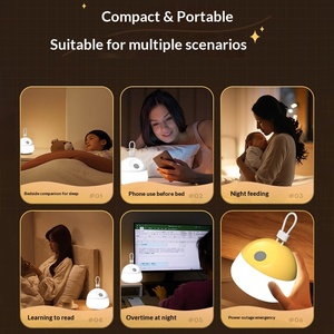 Lampe de table de camping extérieure <span class=keywords><strong>LED</strong></span>, veilleuse en silicone, chargement USB-C, design portable, longue autonomie de la batterie - Product Image 4