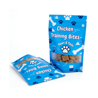 Sacs refermables pour nourriture pour chiens en PET de 8 OZ et 12 OZ, pochettes debout avec fermeture à glissière, réutilisables, qualité alimentaire, aluminium, mylar, PE, conception sur mesure