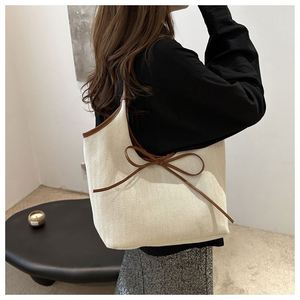 Sac à bandoulière en toile vintage pour femme, nouveau design I-0263, avec doublure en polyester, deux bretelles, simple et élégant, sac à main tendance - Product Image 3