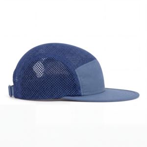 Casquette Trucker 5 Panneaux en Similicuir avec Patch en Jean et Logo Personnalisé, Imperméable et Respirante, Dos en Maille pour l'Extérieur, Vente en Gros - Product Image 2
