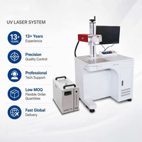 Machine de marquage laser UV 3W 5W 10W ultra-précise pour PCB, verre, plastique, métal, gobelets, numéros de série, gravure laser