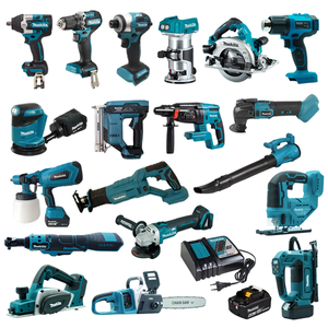 Kit <span class=keywords><strong>Makita</strong></span> 18V sans fil sans balais : Perceuse, Clé à chocs, Meuleuse, Batterie Lithium, Outil professionnel pour le bricolage et le chantier - Product Image 1