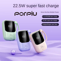 Mini banques d'alimentation portables haute capacité 20000Mah Power Bank PD22.5W charge rapide type-c 10000mah Power Bank pour l'extérieur