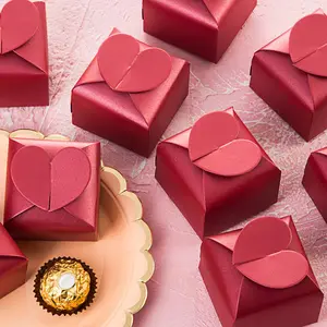 Nimicro saco de papel para lembrancinhas, saco de papel portátil para lembranças de casamento, doces e chocolate, presente de dia dos namorados com caixa de doces