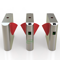 Barrière à battants automatiques avec système de contrôle d'accès RFID et reconnaissance faciale