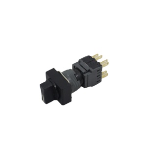 16mm Đầu vuông 3 vị trí chốt không thấm nước Selector push button chuyển 2NO + 2NC 250V mạ bạc Vàng - Product Image 1