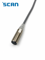 Capteur de proximité inductif SCAN M12 4mm NPN normalement ouvert 10-30V DC 1kHz IP67 à couple élevé, blindé, en laiton nickelé