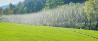 Tuyau d'irrigation agricole plat SUMISANSUI PE flexible, pulvérisation laser, portée 3-20m, longueur 100m, noir, paroi 25-52mm