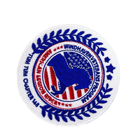 Patch brodé personnalisé de haute qualité fait main avec logo, en chenille, à coudre sur toile, formes variées (fleur, cœur) – Gratuit