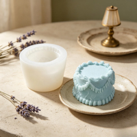 Moule en silicone 3D Cœur d'amour pour gâteau, décoration de gâteau, bougie d'aromathérapie, et création de motifs en sucre DIY