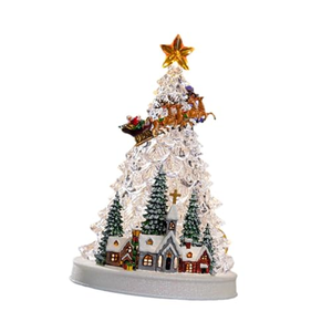 New Arrival LED Acrylic Transparent Church <b>Christmas</b> Tree with <b>Star</b> in the Top with Music <b>Christmas</b> Decoration Home Decoration - Product Image 5