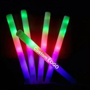 Siy873 Custom Led Glow <b>Foam</b> <b>Stick</b> With Logo Night Run Use Flashing <b>Light</b> <b>up</b> Cheering Gift Item for Party - Product Image 1