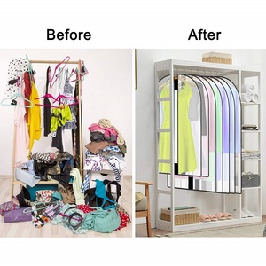 Customizable Travel Garment Bag Zipper Suit & Dress Cover Foldable Wrinkle-Free Clothing Organizer Personalized Suit Storage - Product Image 4