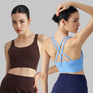 Sujetador <span class=keywords><strong>de</strong></span> Yoga <span class=keywords><strong>de</strong></span> entrenamiento con tirantes delanteros y anchos para gimnasio en forma <span class=keywords><strong>de</strong></span> U - Product Image 4