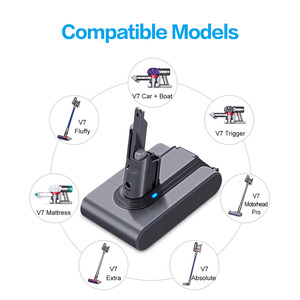 Reemplazo de baterías de aspiradora de mano de 21,6 V y 5000mAh para <span class=keywords><strong>Dyson</strong></span> <span class=keywords><strong>V6</strong></span> V7 V8 <span class=keywords><strong>Absolute</strong></span> Trigger Animal Series V03 SV04 SV11 - Product Image 5